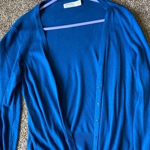 deep blue cardigan
